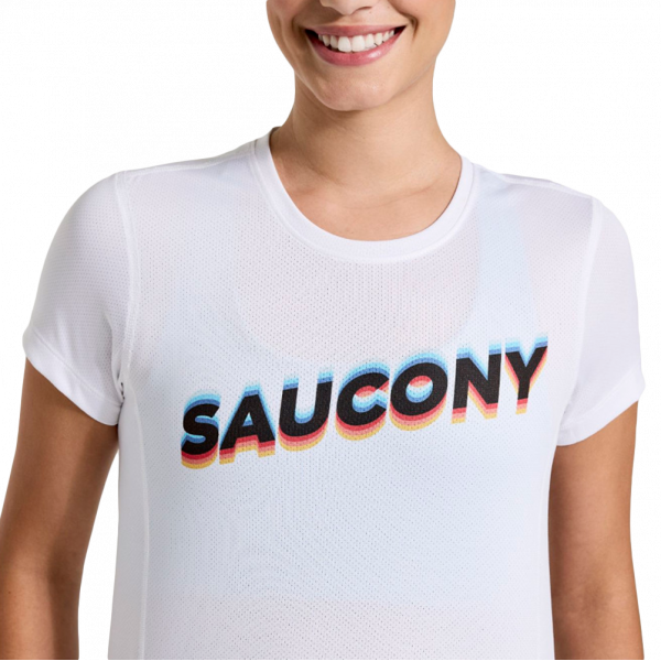 Жіноча футболка Saucony STOPWATCH GRAPHIC SHORT SLEEVE