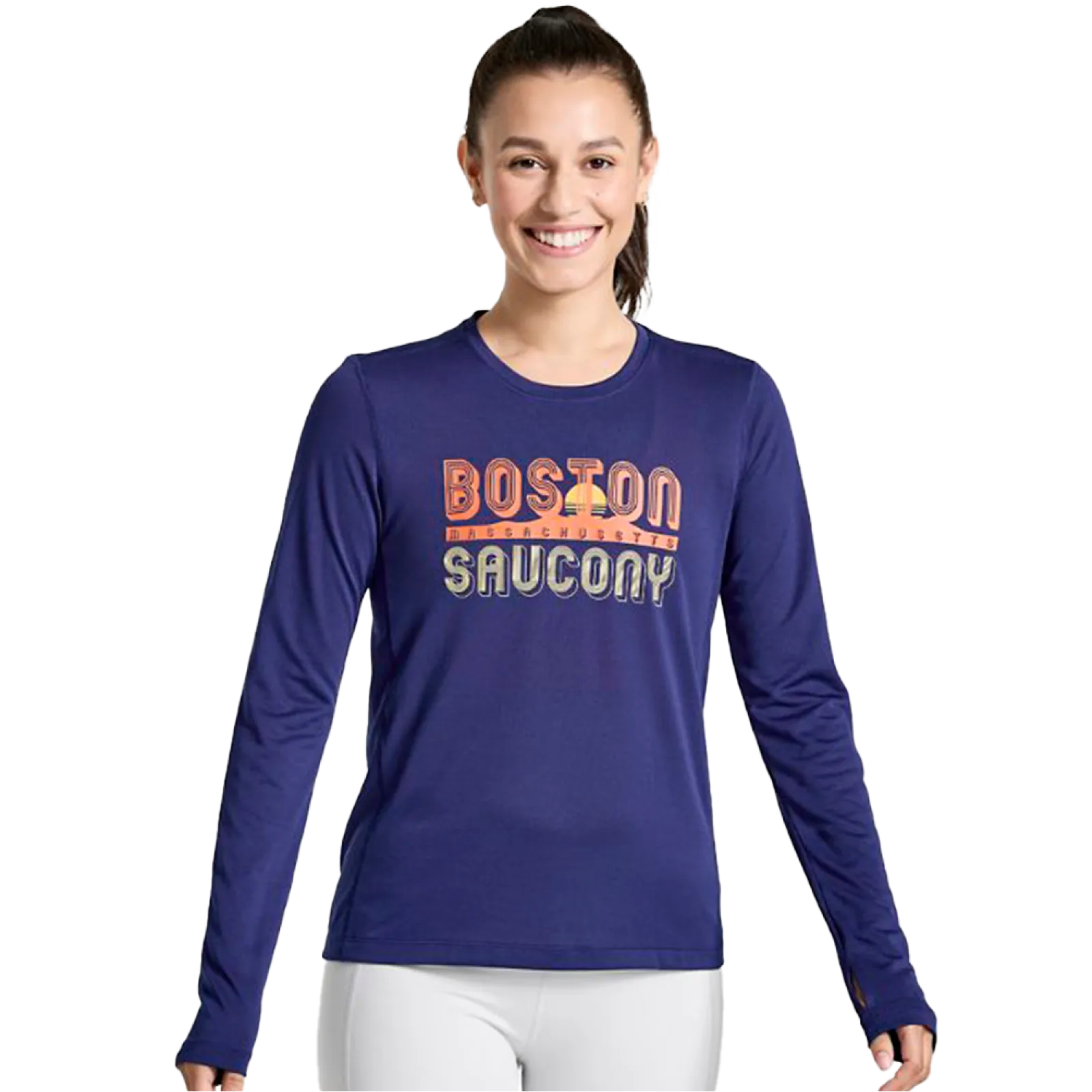Жіночий лонгслів Saucony STOPWATCH GRAPHIC LONG SLEEVE