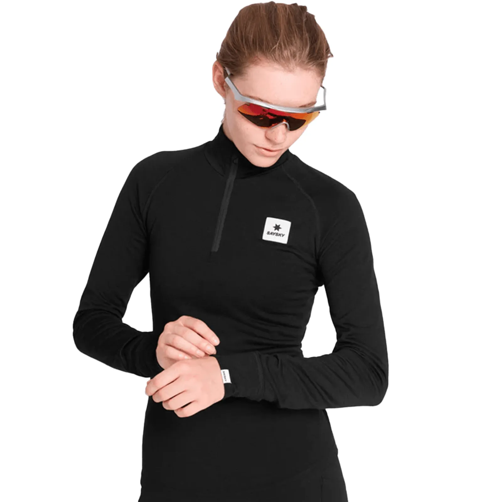Жіночий лонгслів SAYSKY MERINO 165 BASE HALF ZIP LONG